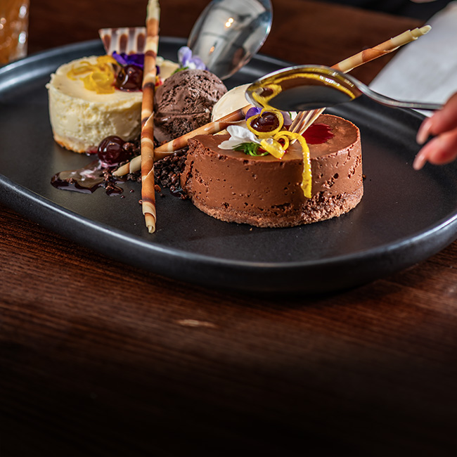 Dessert menu at The Horse & Groom