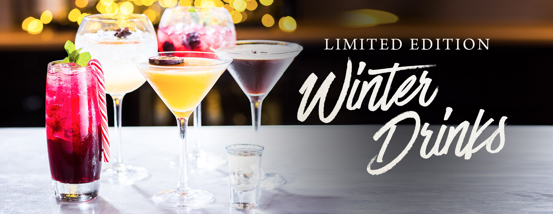 Winter cocktails and long drinks at The Horse & Groom