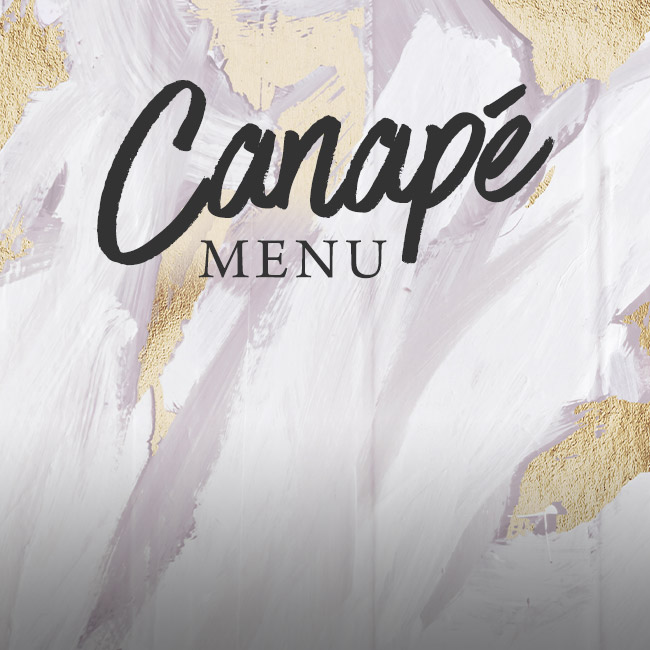Canapé menu at The Horse & Groom
